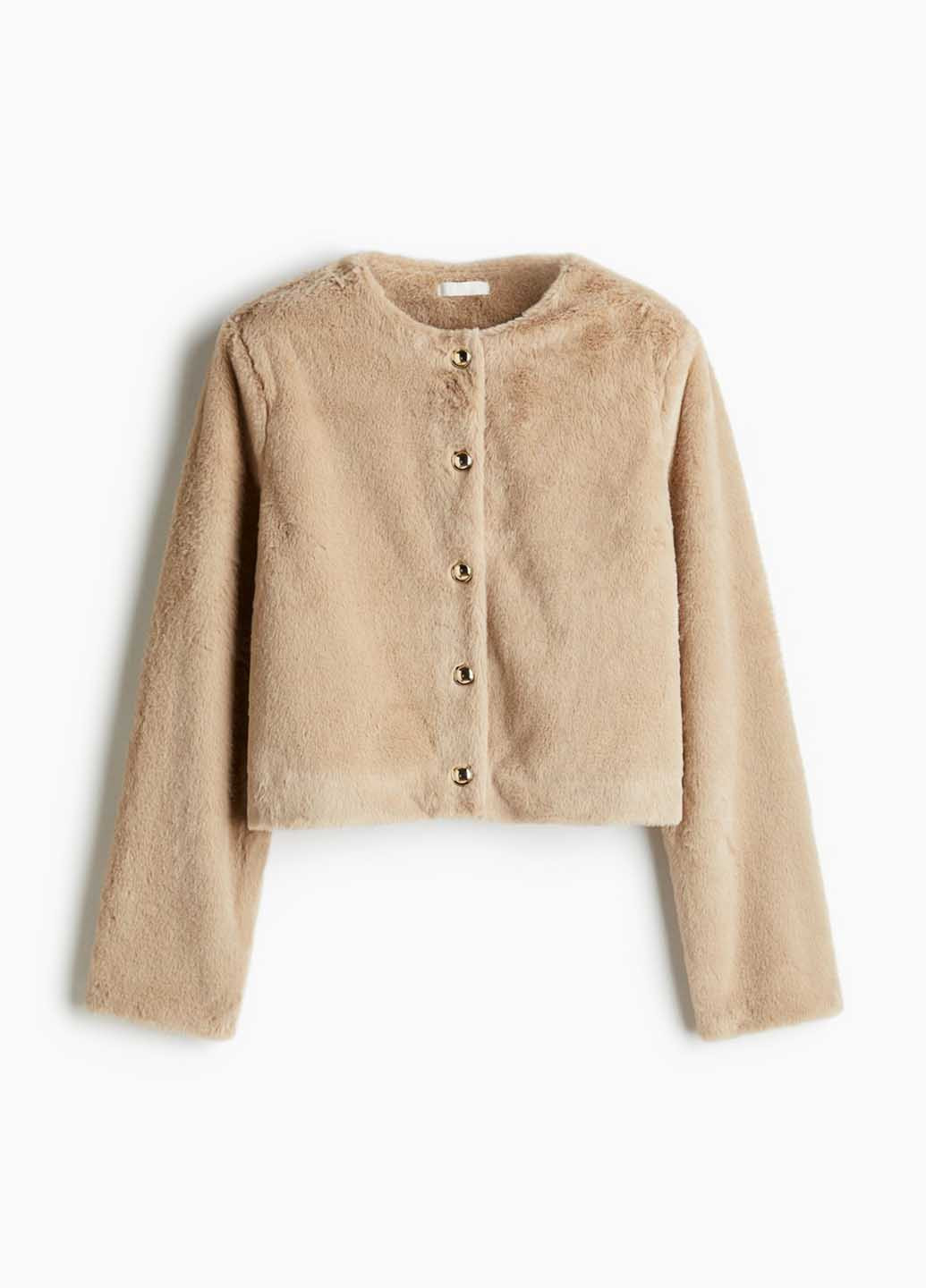 Бежевый женский жакет H&M однотонный - демисезонный