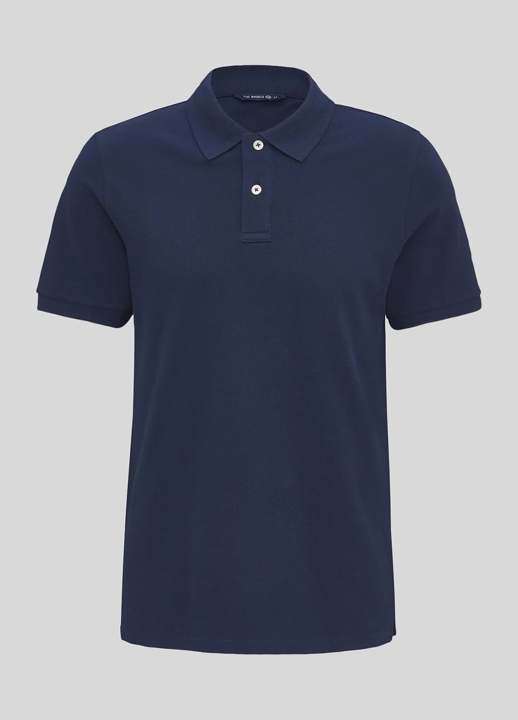 Темно-синяя футболка-поло для мужчин C&A однотонная