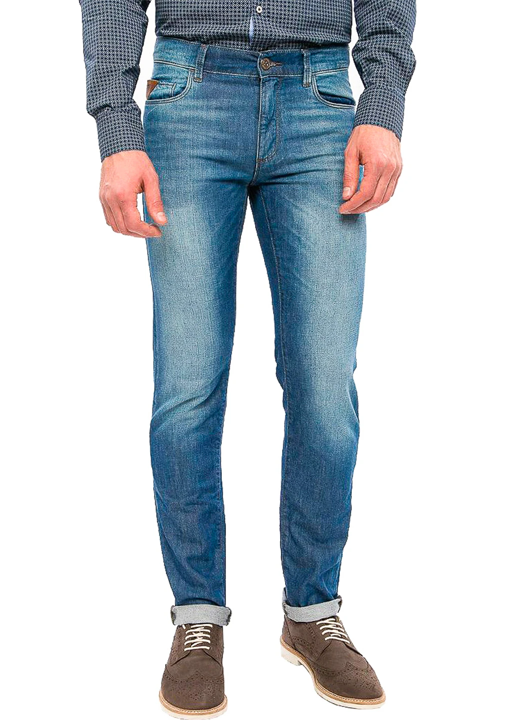 Синие демисезонные джинсы Trussardi Jeans