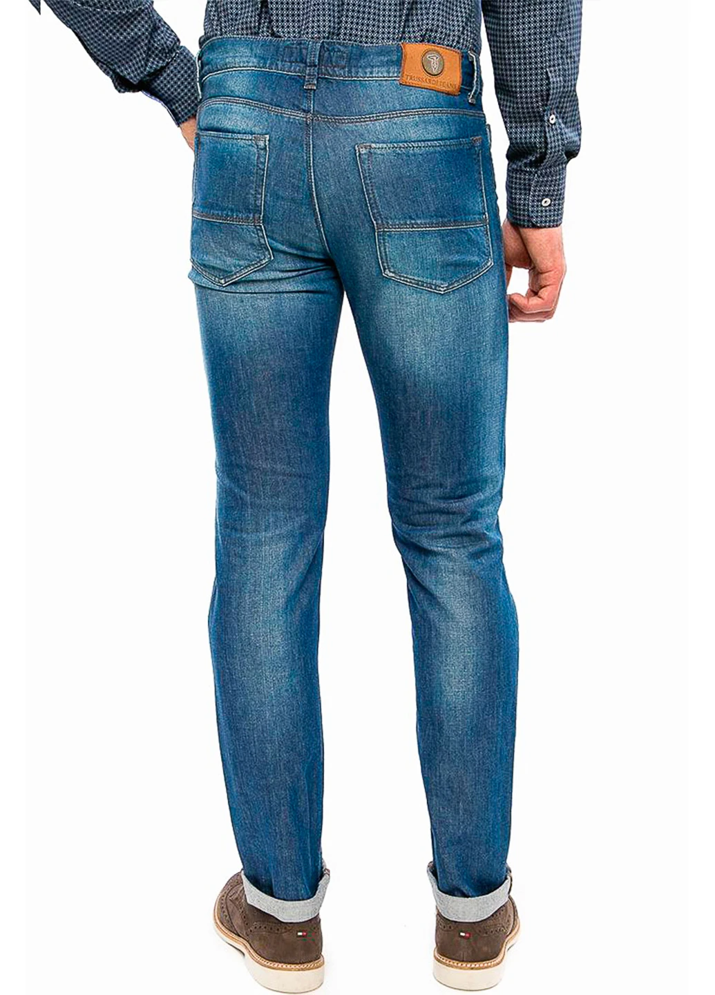 Синие демисезонные джинсы Trussardi Jeans