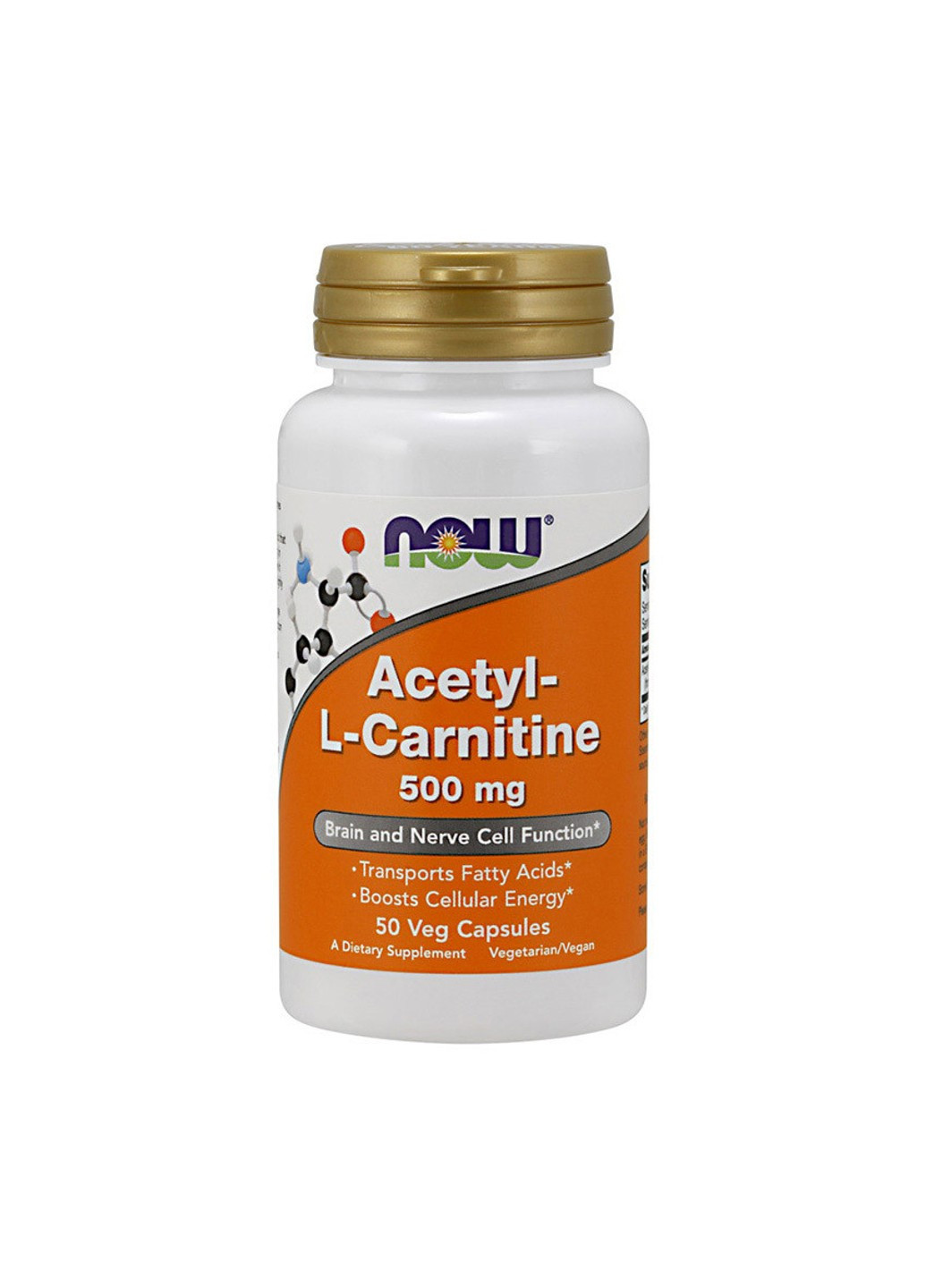 Ацетил Л-карнітин Acetyl-L-Carnitine 500 mg (50 капс) нау фудс Now Foods (255363300)