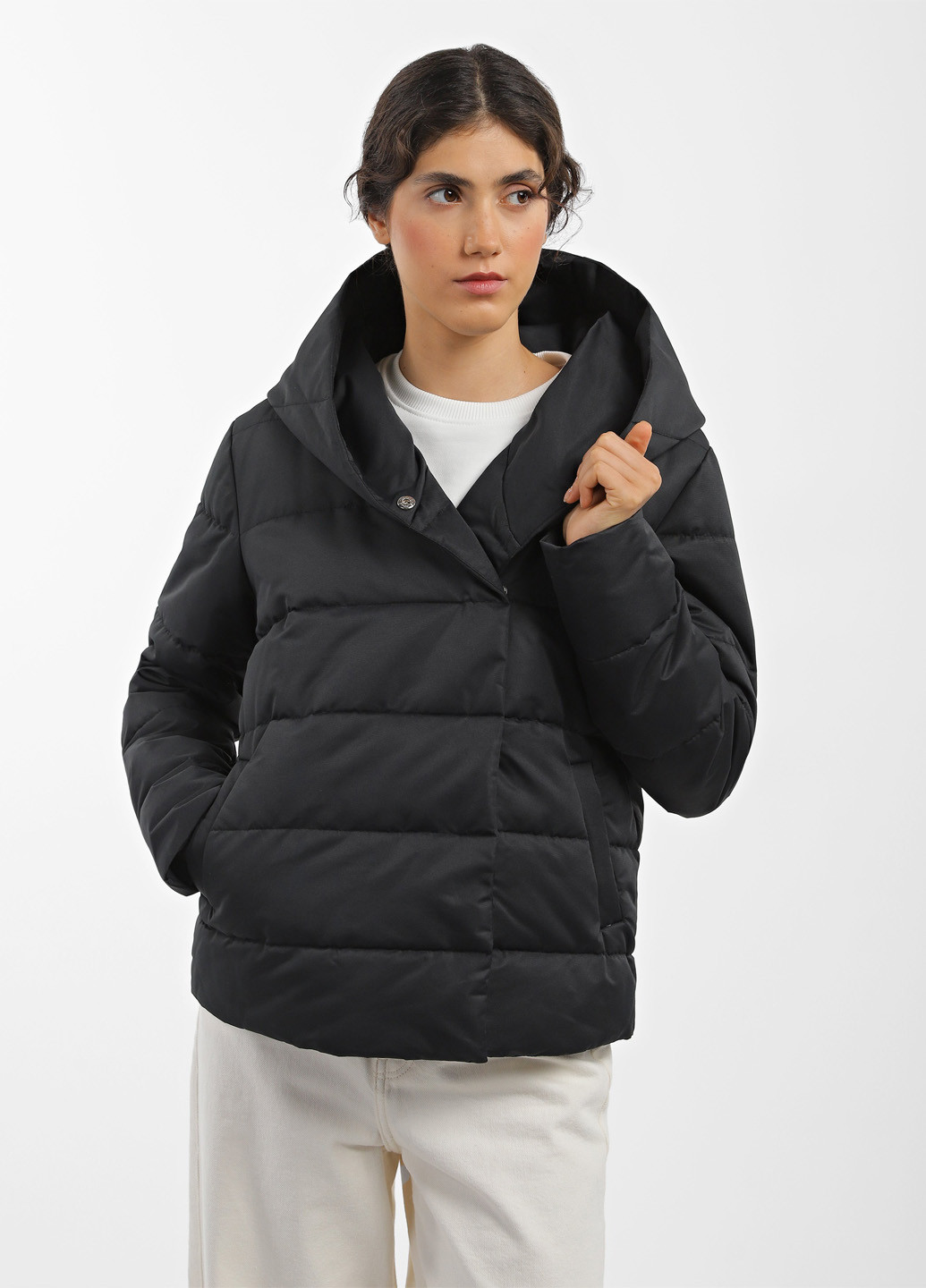 Черная демисезонная куртка куртка-одеяло Braska 91-202/301