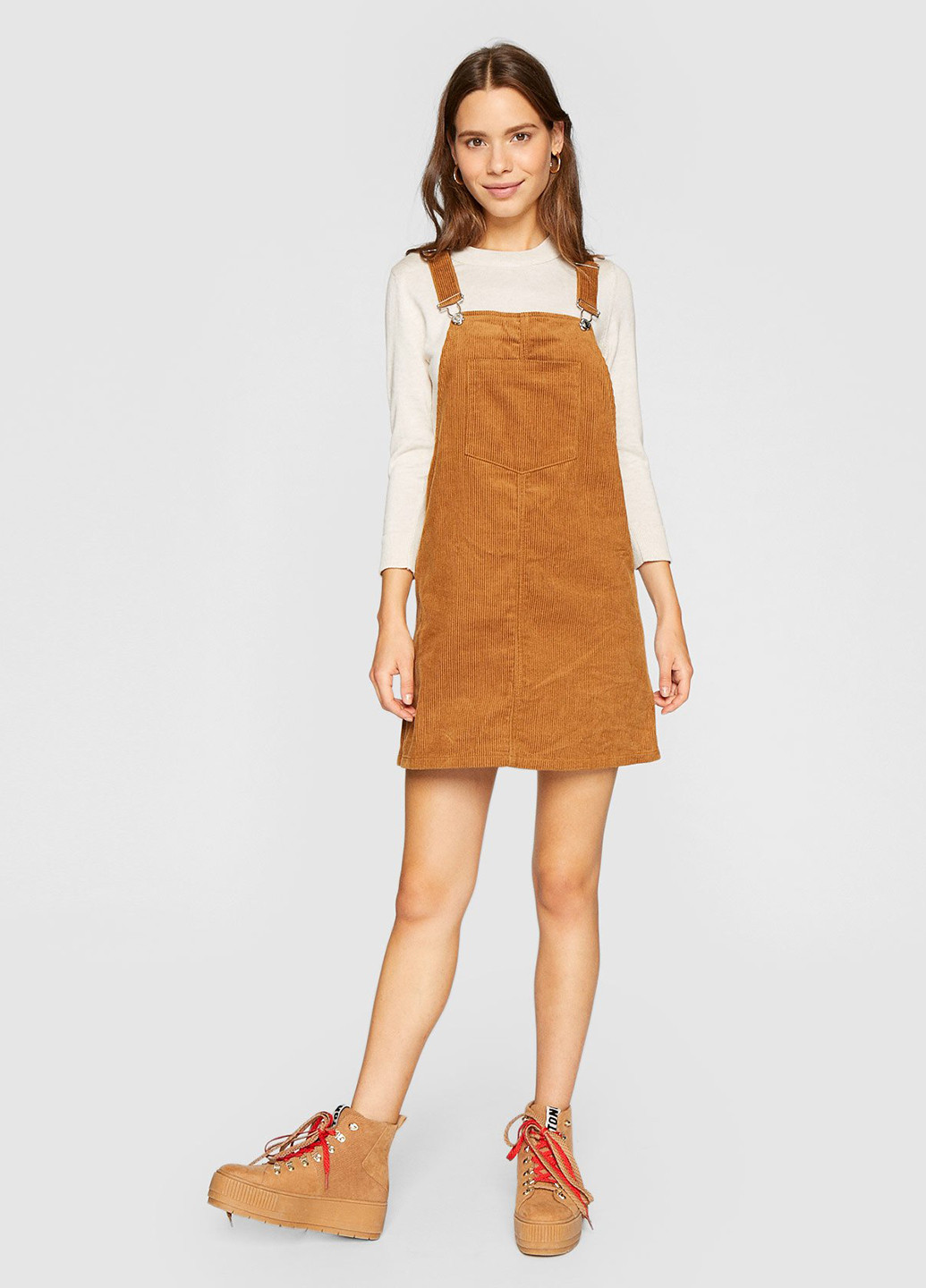 Летний женский сарафан Stradivarius однотонный