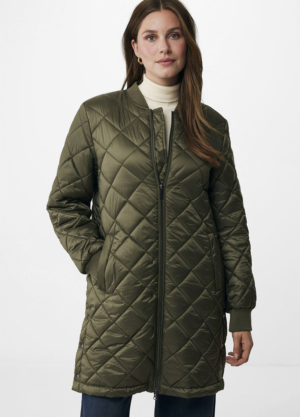 Оливковая зимняя куртка Mexx