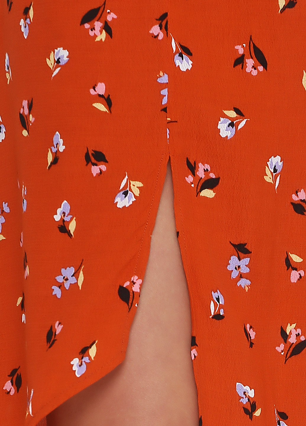 Терракотовая кэжуал цветочной расцветки юбка Bershka