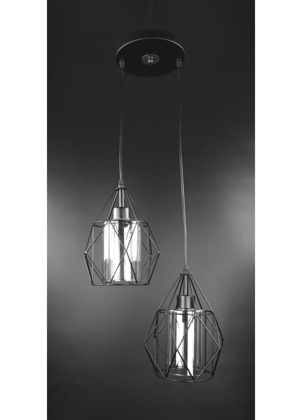 Люстра підвісна стельова в стилі LOFT (лофт) 12652/2-gr Чорний 35х35х35 см. Sunnysky (253629191)