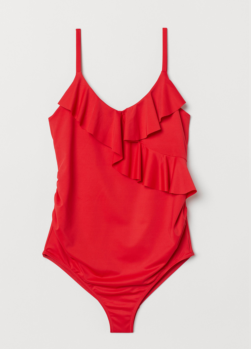 Червоний літній купальник для вагітних суцільний H&M