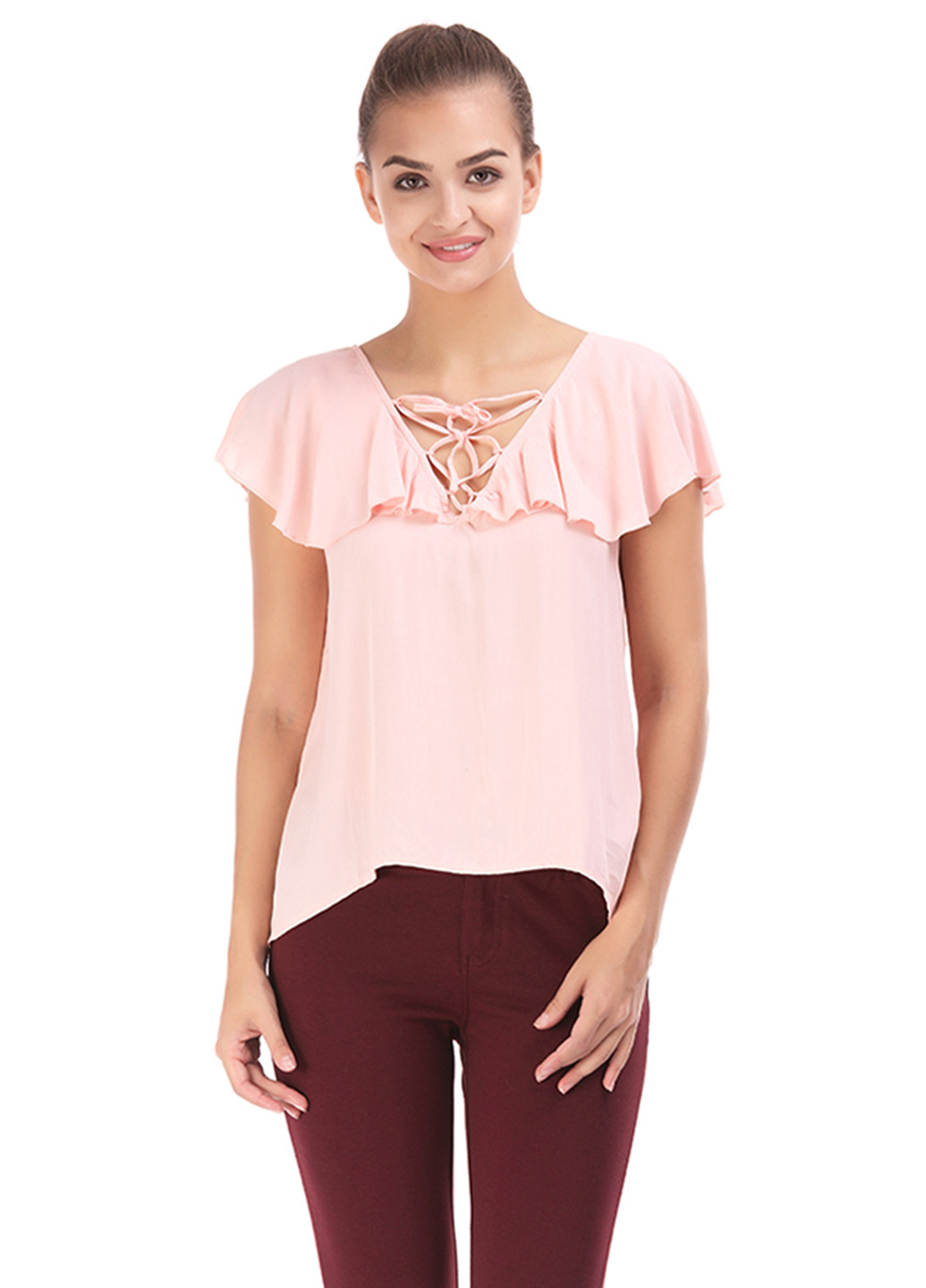 Бледно-розовая летняя блуза Яavin