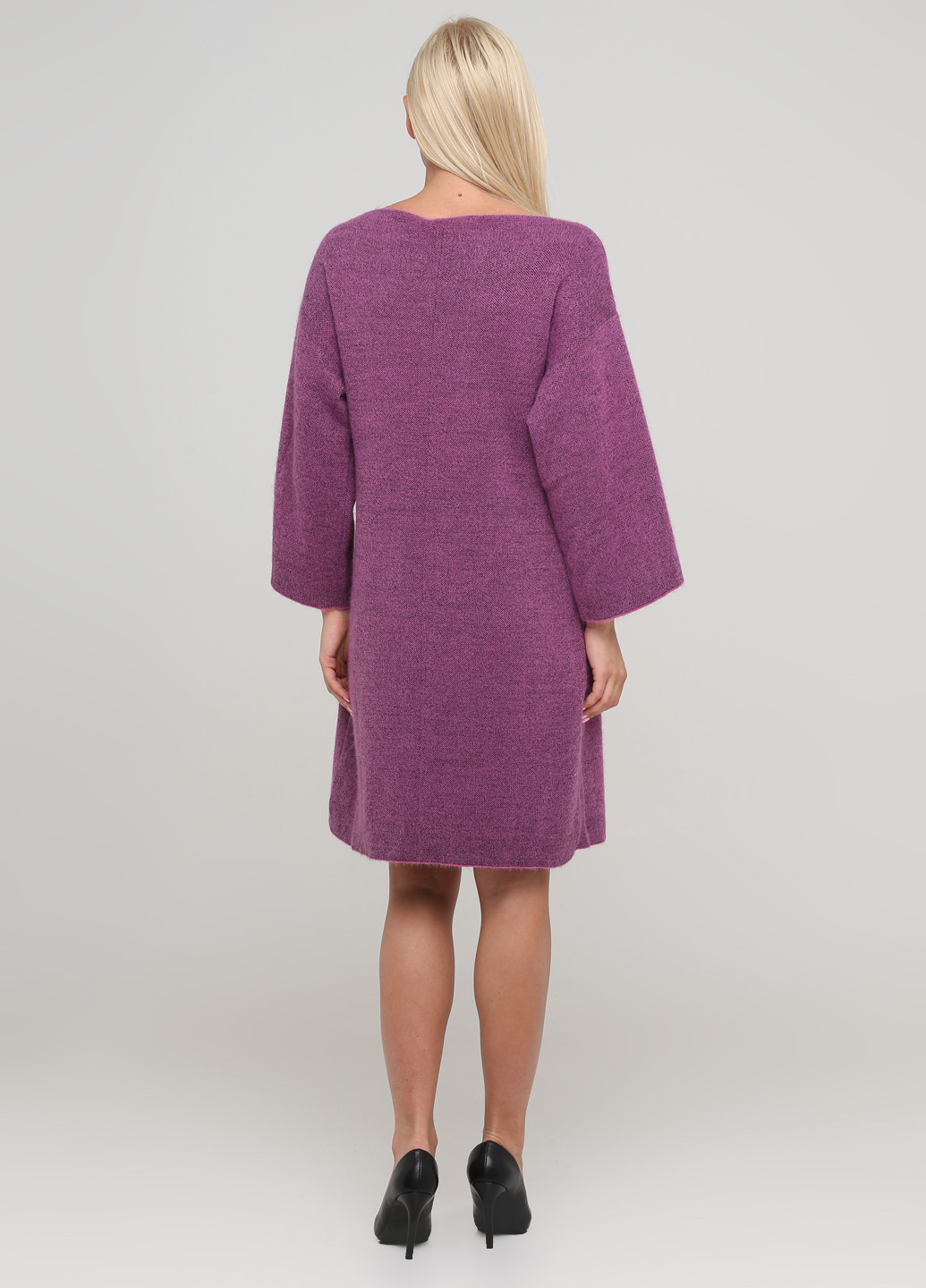 Лиловое кэжуал платье платье-свитер Imperial меланжевое