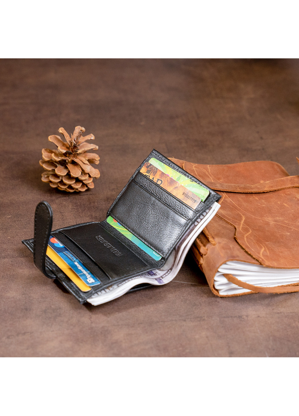 Жіночий шкіряний гаманець-візитниця 10х8,3х1,5 см st leather (252130370)