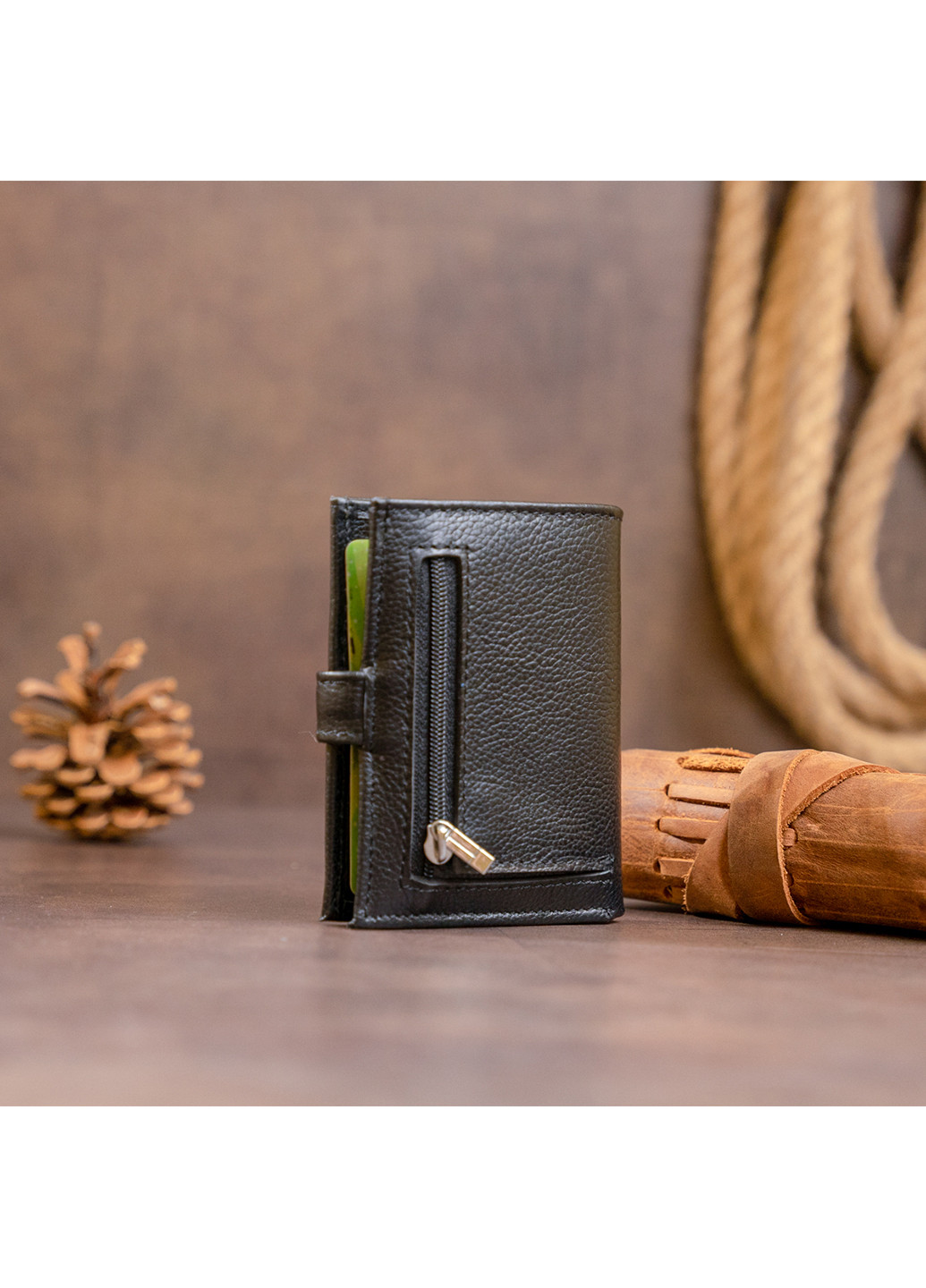 Жіночий шкіряний гаманець-візитниця 10х8,3х1,5 см st leather (252130370)