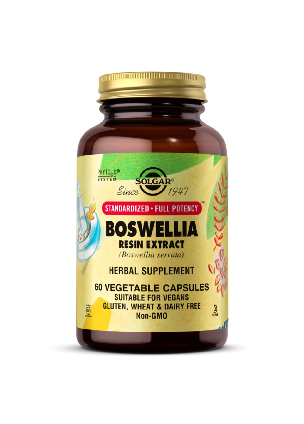 Босвелия Экстракт, Boswellia Resin Extract,, 60 вегетарианских капсул Solgar (255410283)