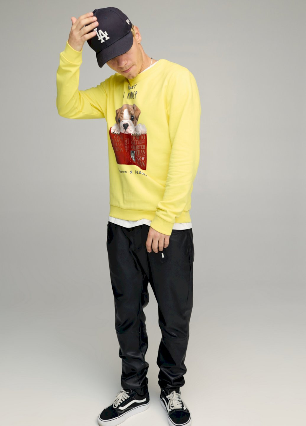 Желтый свитшот мужской basic /no flis/ YAPPI (252385758)