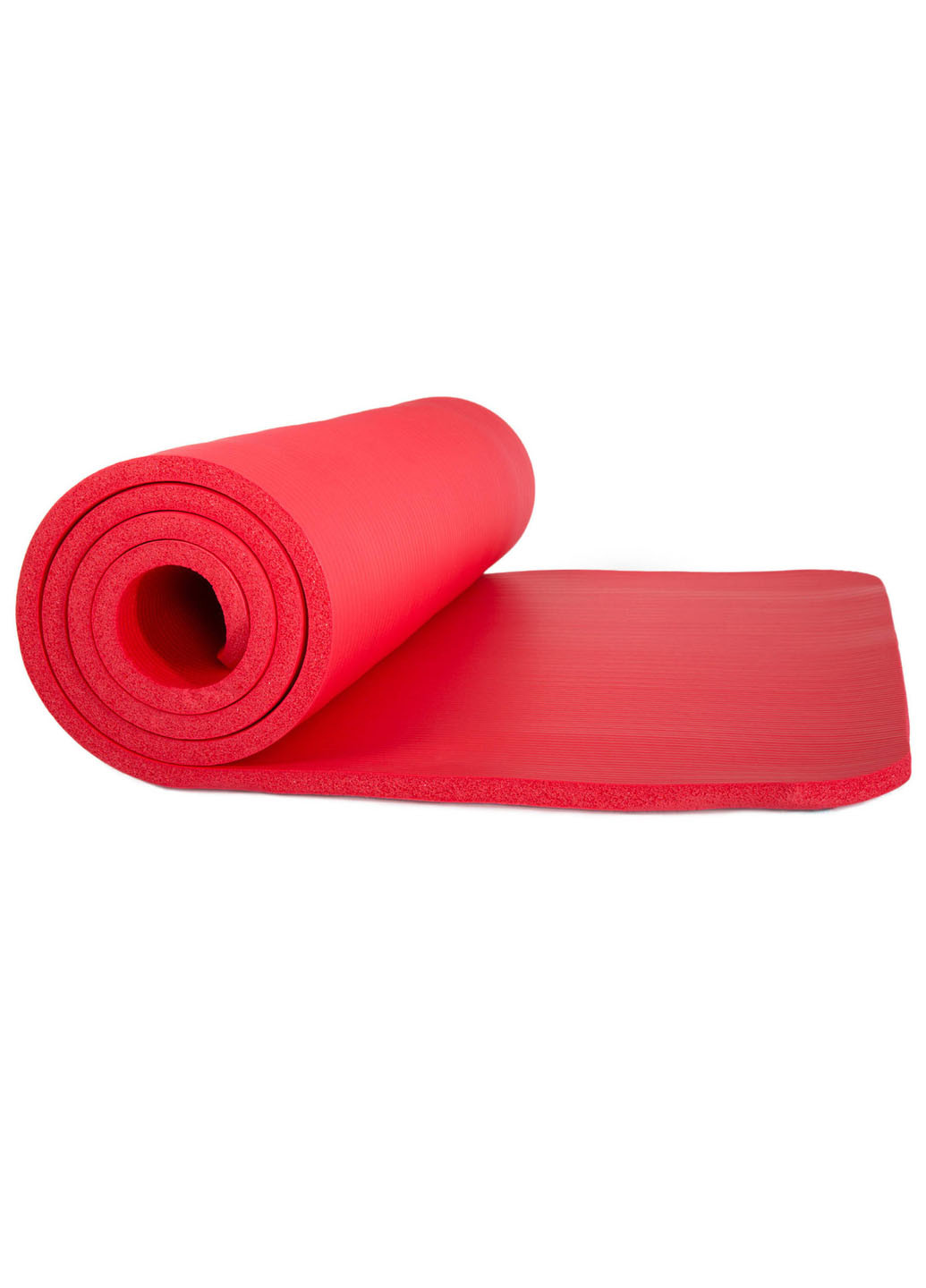 Коврик для йоги NBR HIGH-Density 10 мм красный (йогамат из вспененного каучука для фитнеса и пилатеса) EF-NK10R EasyFit (237596273)
