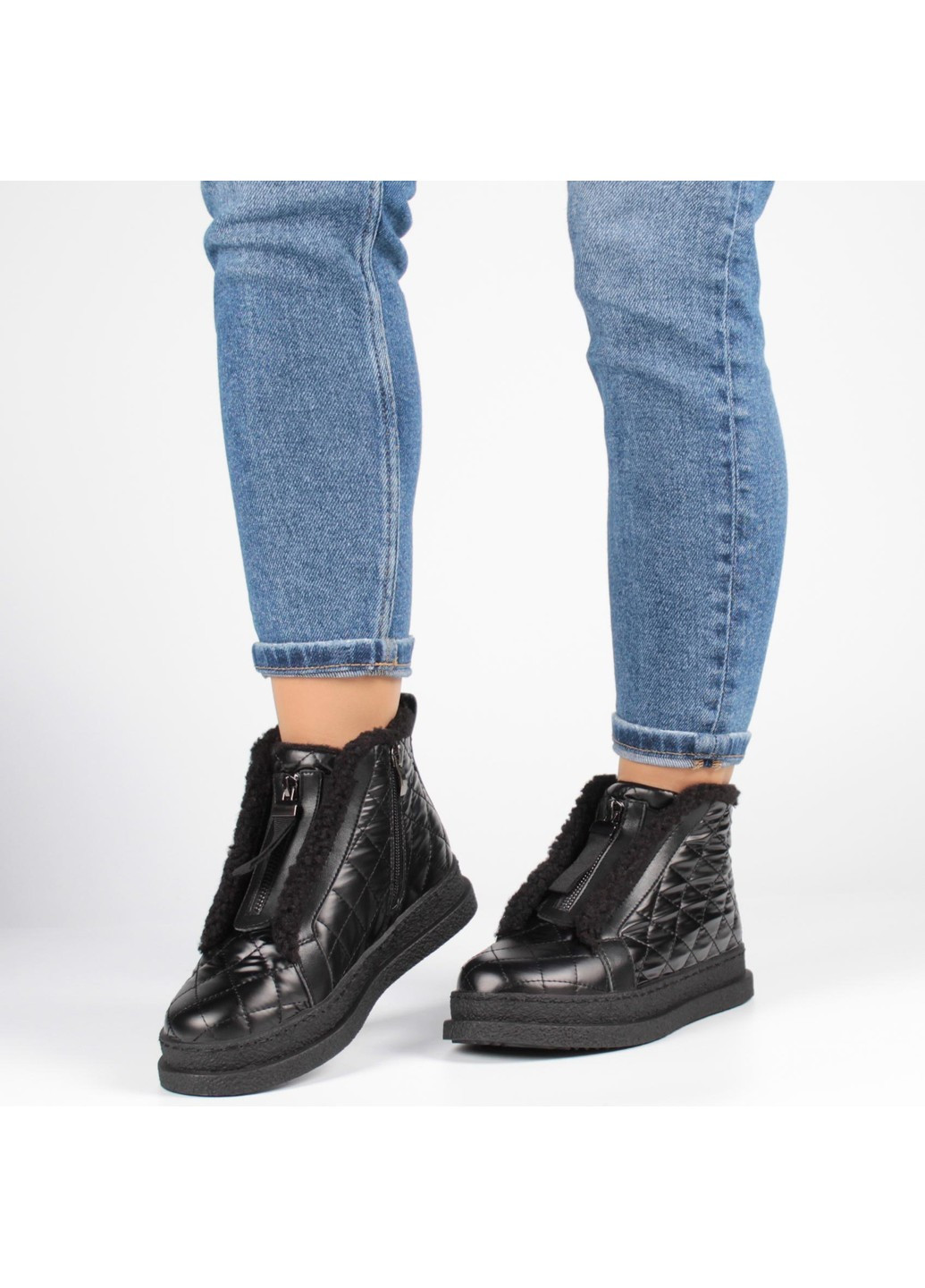 Чорні зимовий жіночі кросівки 198655 Meglias