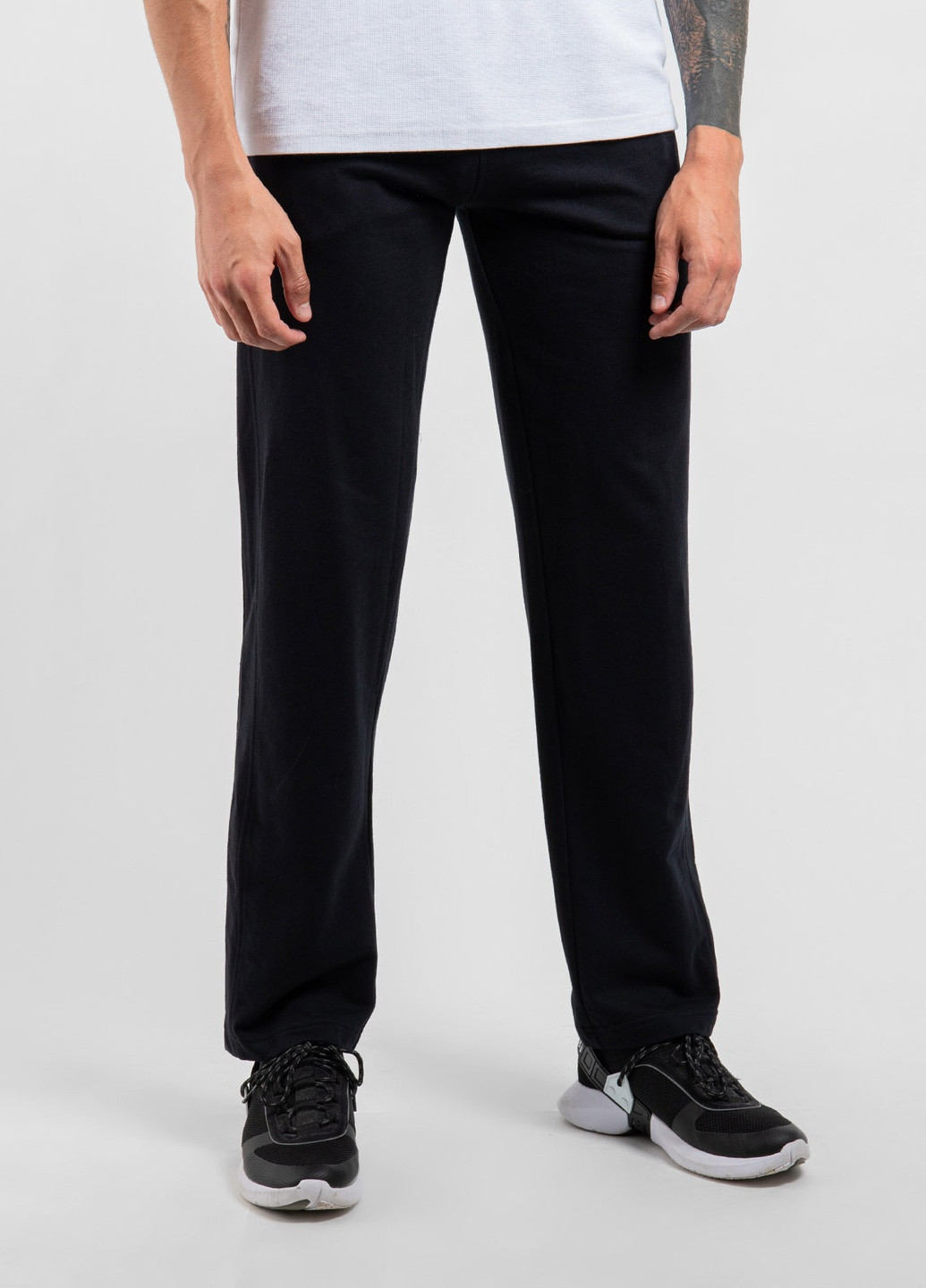 Черные хлопковые спортивные брюки Emporio Armani (238364704)
