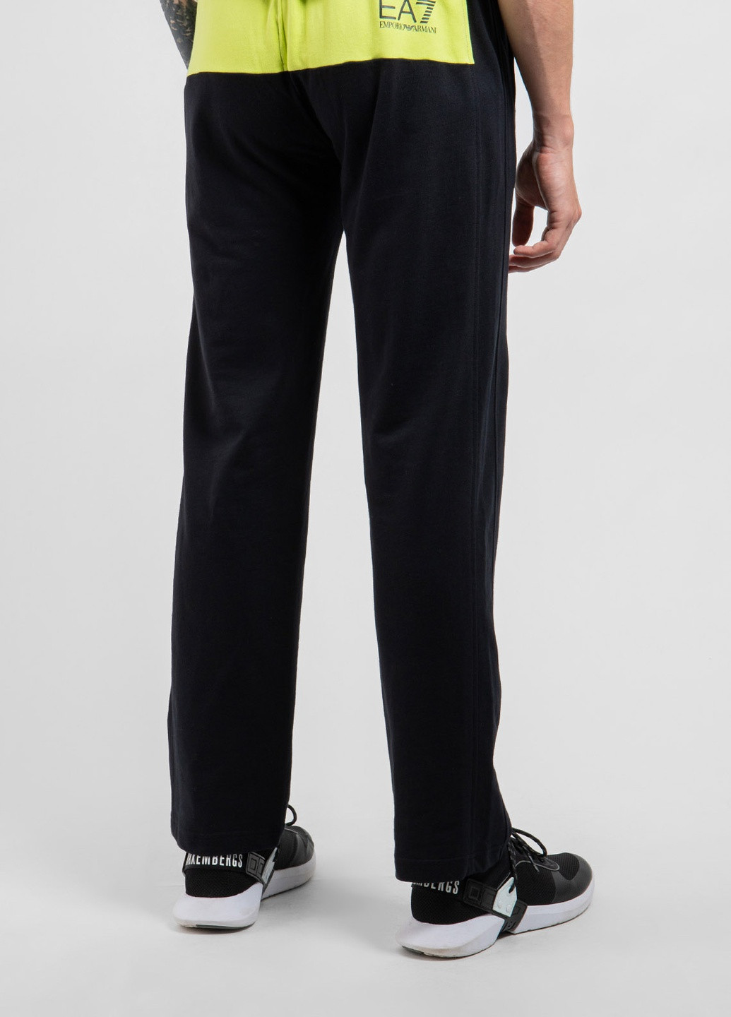 Черные хлопковые спортивные брюки Emporio Armani (238364704)