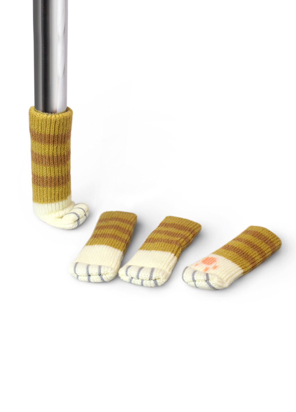 Защитные накладки для ножек мебели тканевые, 11х3,5 см MVM жёлтые