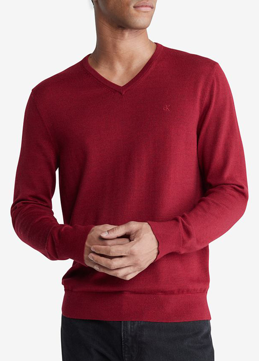 Бордовий демісезонний пуловер пуловер Calvin Klein