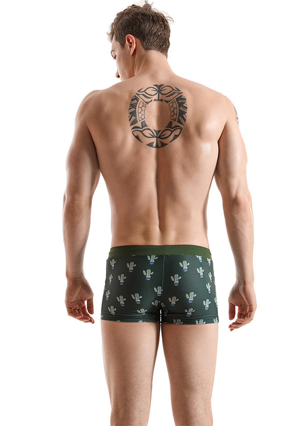 Мужские зеленые пляжные мужские плавки шорты SuperBody