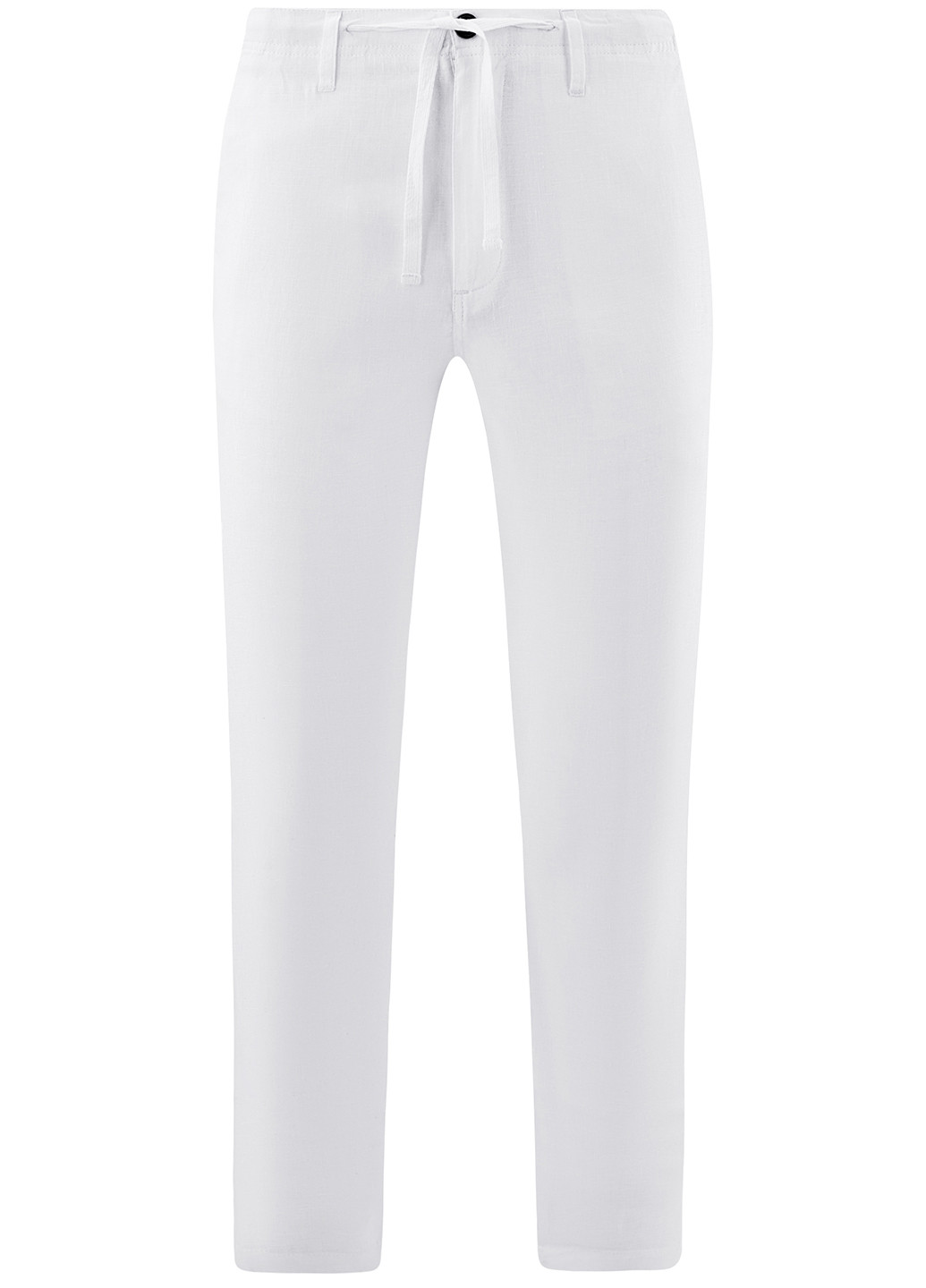 Белые кэжуал летние прямые брюки Oodji