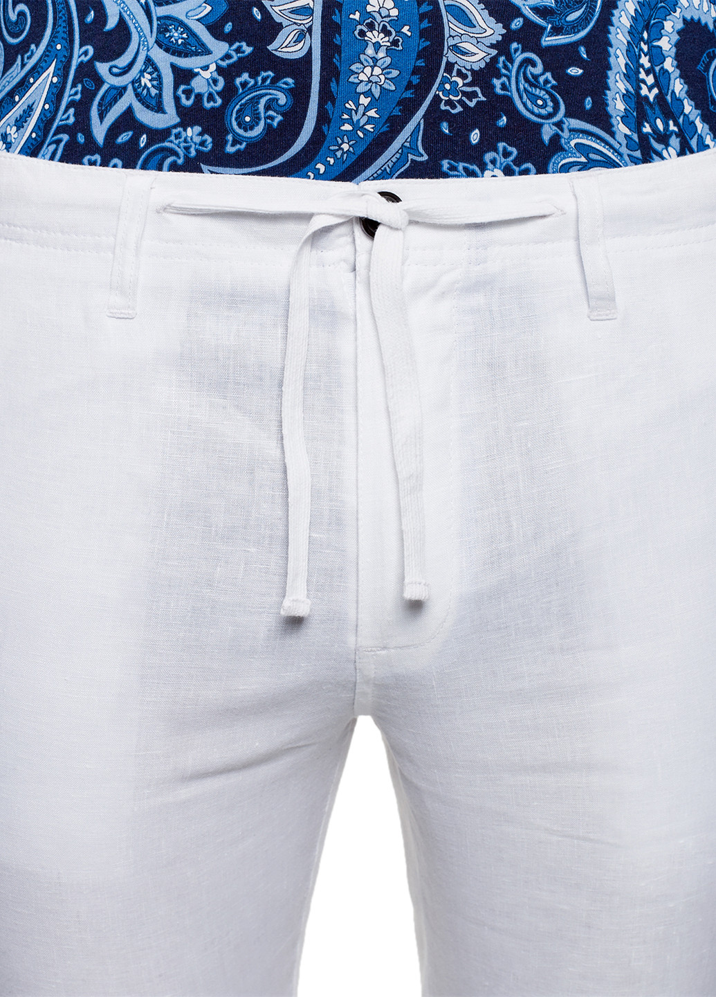 Белые кэжуал летние прямые брюки Oodji