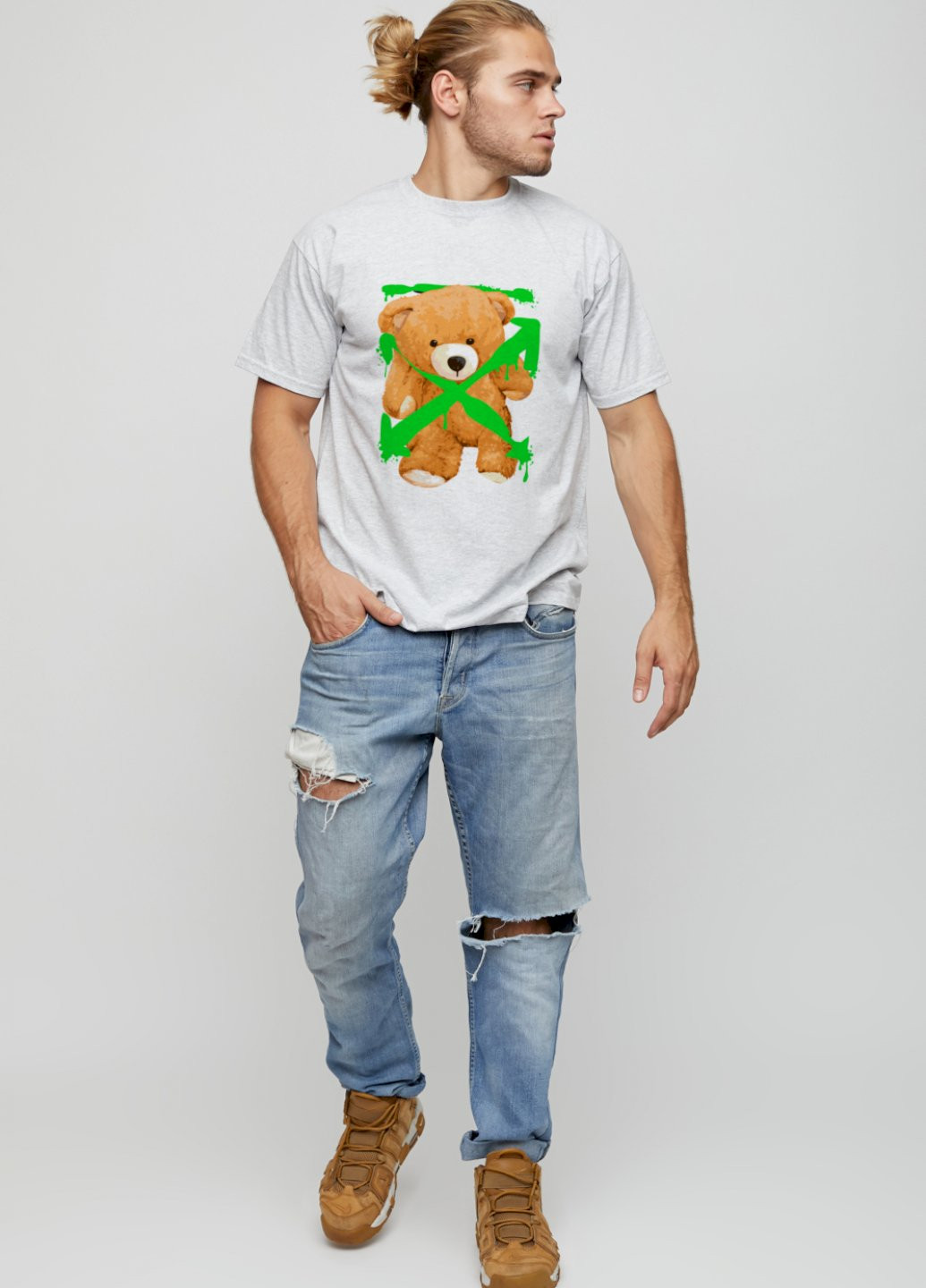 Сіра футболка чоловіча basic YAPPI