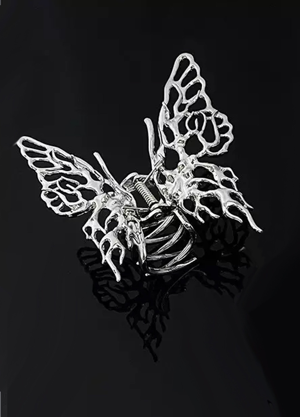Заколка краб для густого волосся "Крила Метелика", срібляста Анна Ясеницька (256031078)