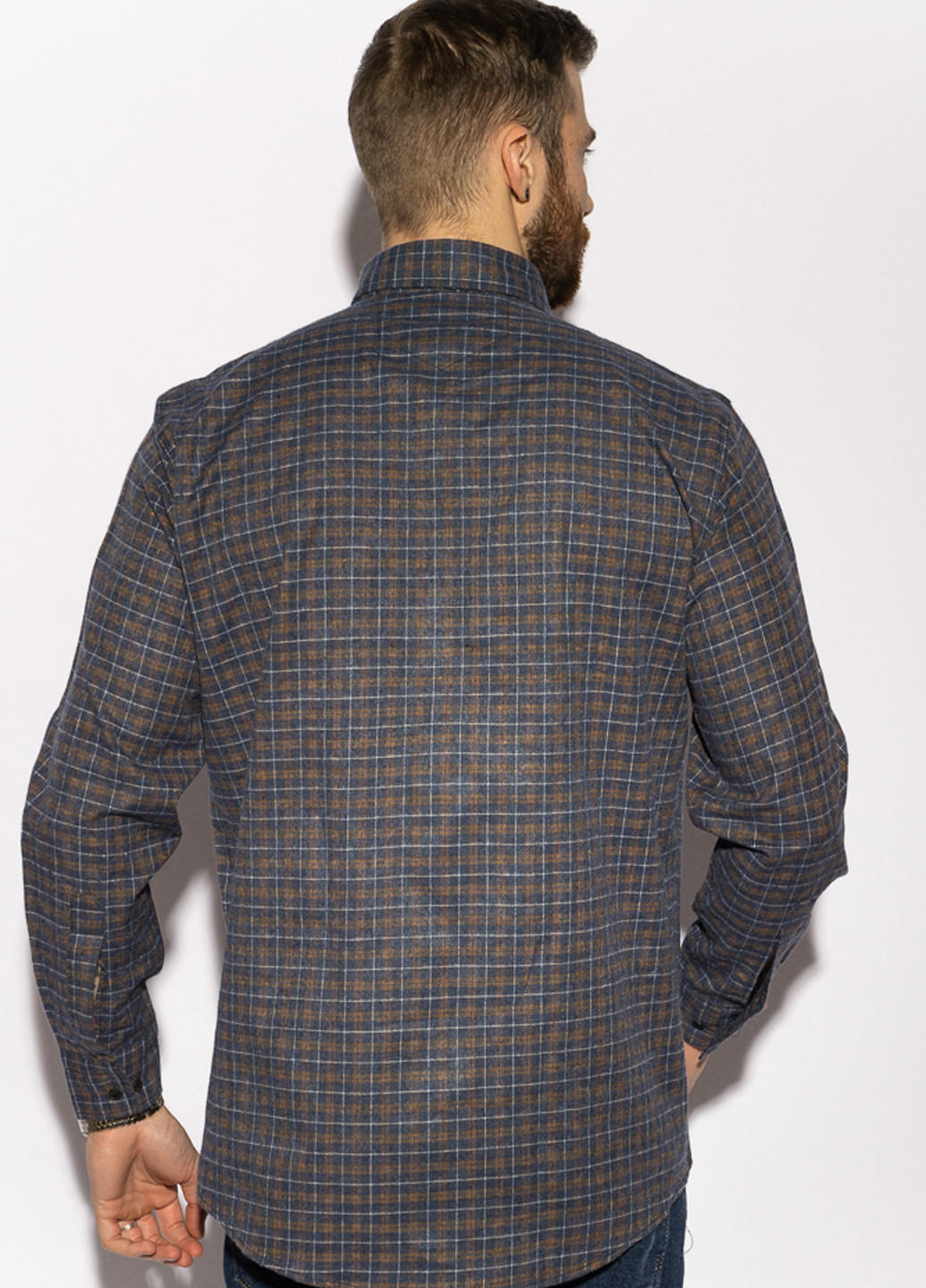 Темно-синяя кэжуал рубашка в клетку Time of Style