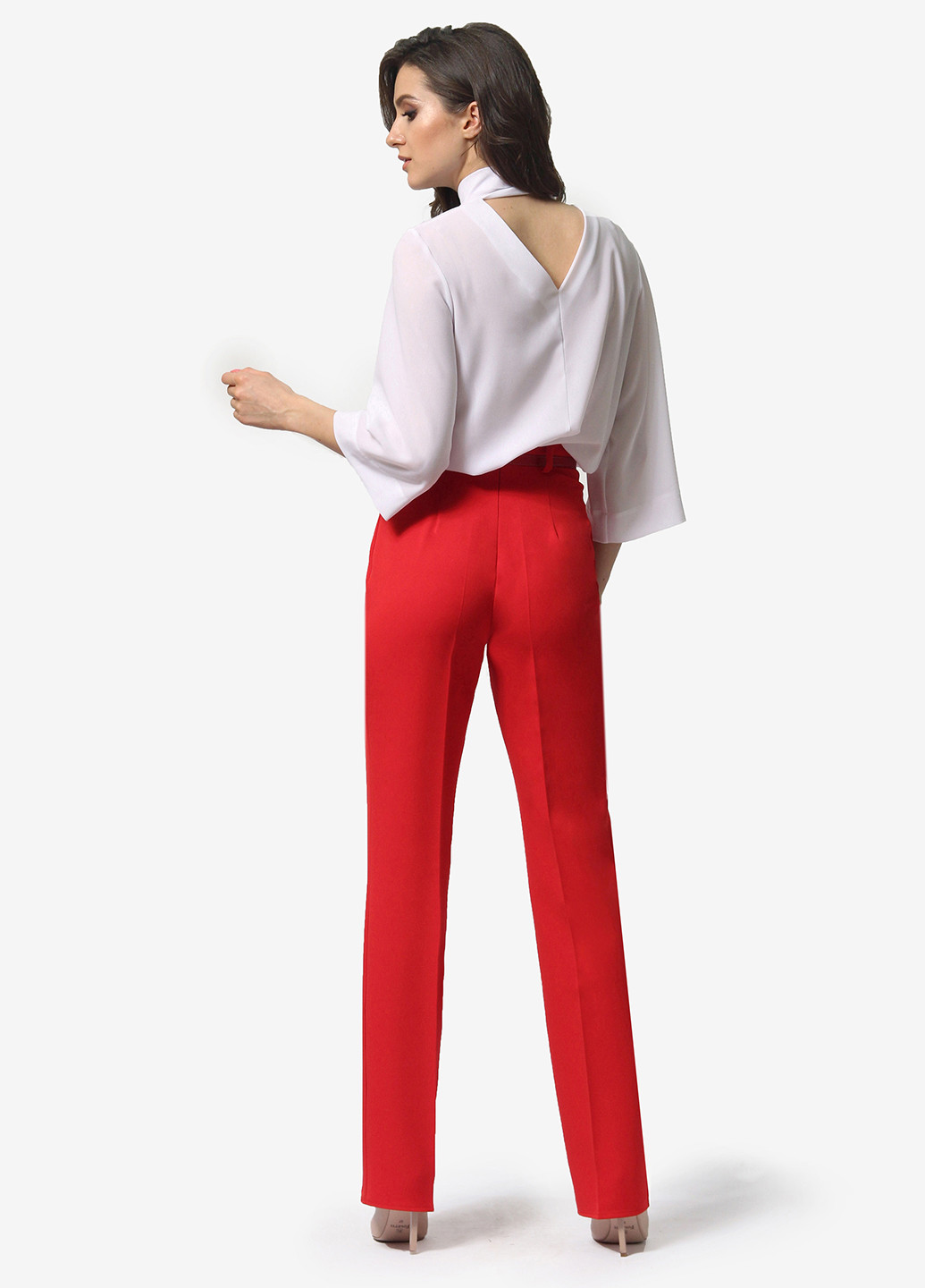 Красные кэжуал демисезонные прямые брюки Lada Lucci