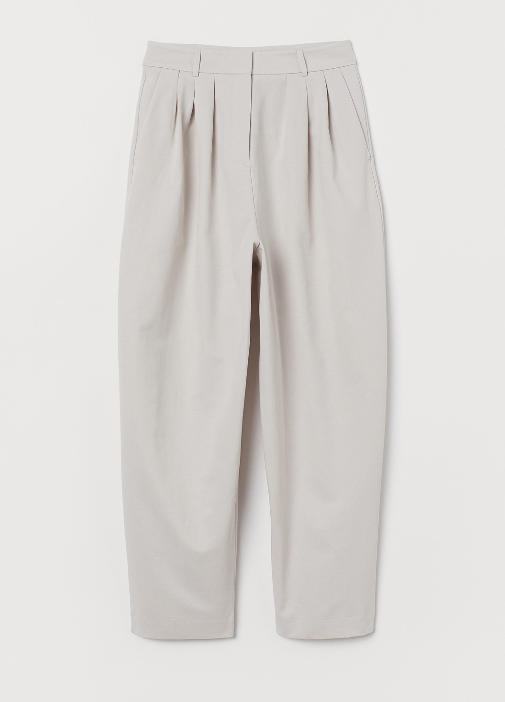 Светло-бежевые кэжуал демисезонные шаровары брюки H&M