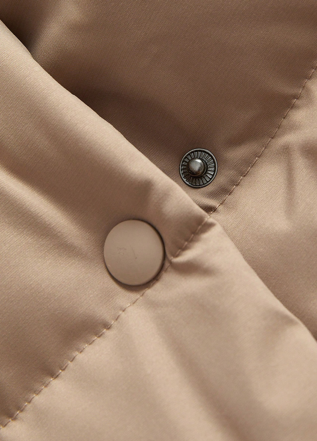 Бежевое зимнее Пальто однобортное SHEIN