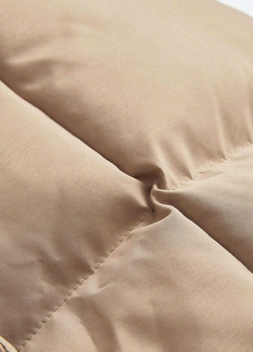 Бежевое зимнее Пальто однобортное SHEIN