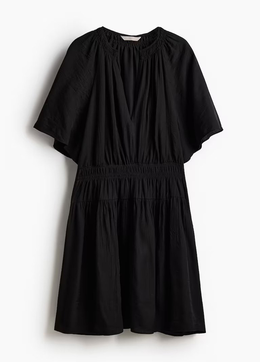 Черное кэжуал платье клеш H&M однотонное