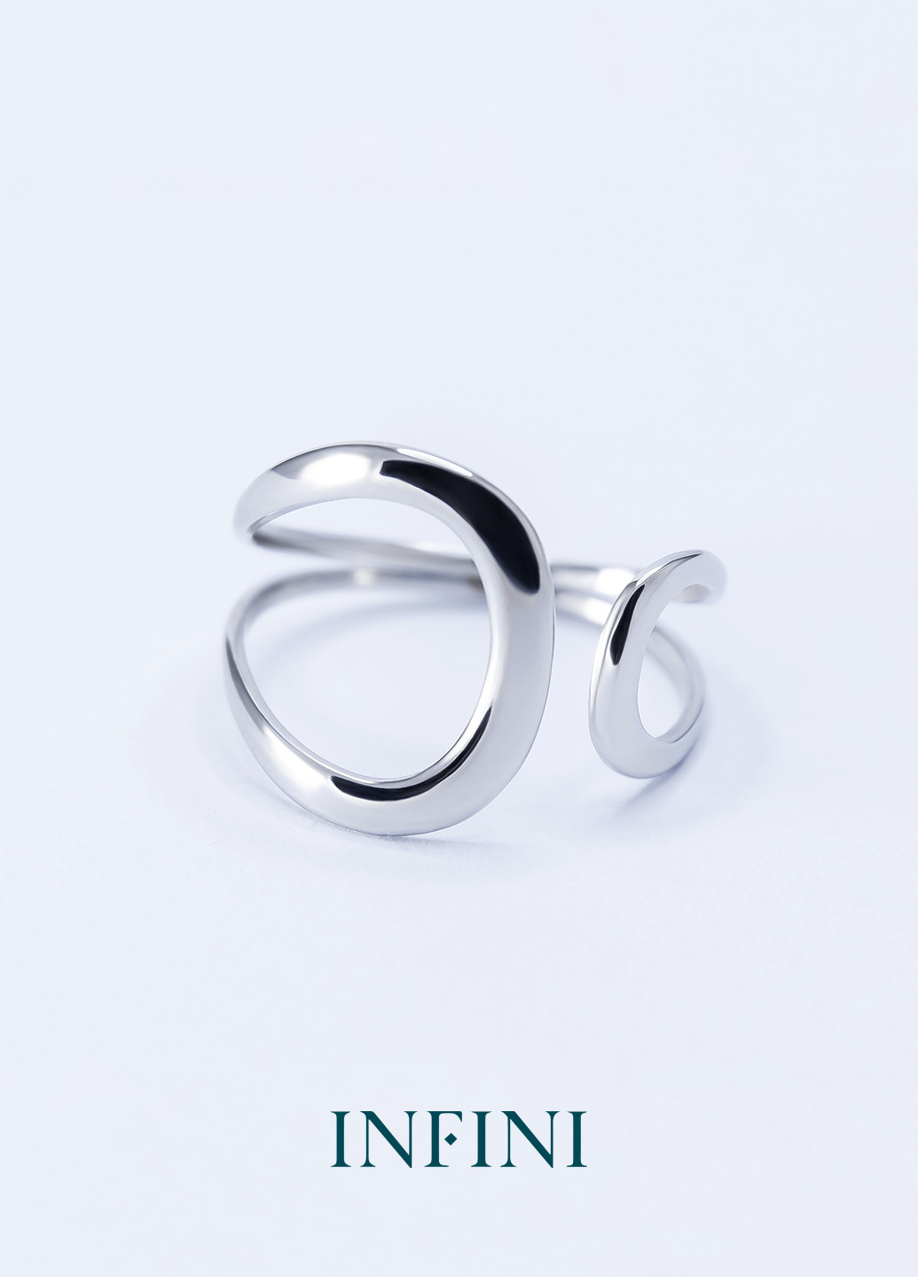Кольцо серебряное Infini в форме бесконечности (250570268)