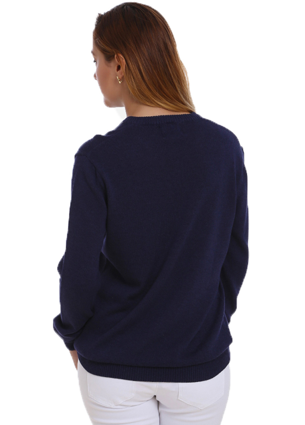 Темно-синий демисезонный пуловер пуловер Яavin