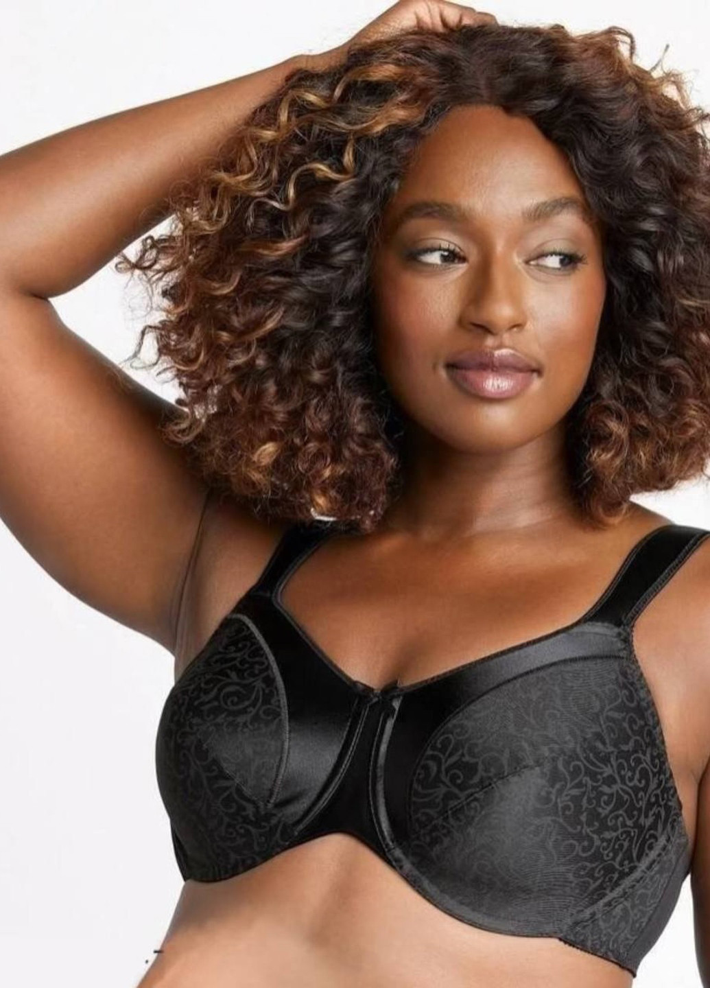 Чорний мінімайзер бюстгальтер Bali з кісточками нейлон