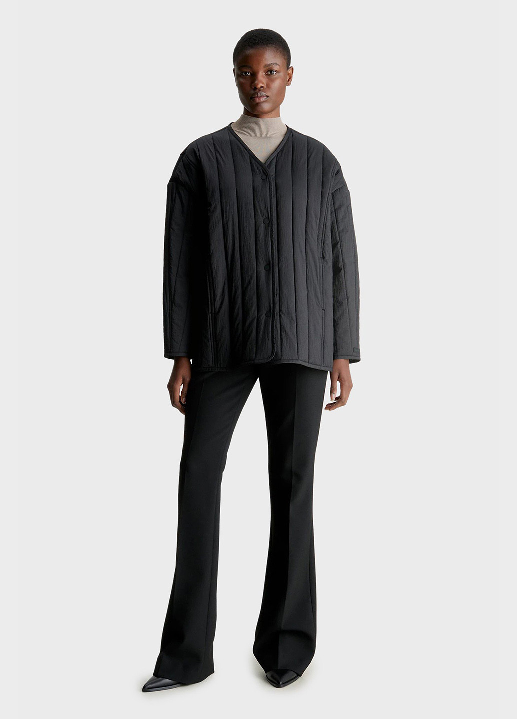 Черная демисезонная куртка Calvin Klein