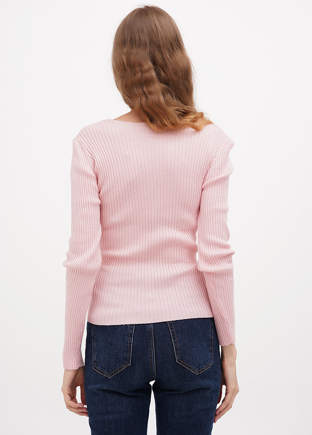 Светло-розовый демисезонный пуловер пуловер Sassofono Club