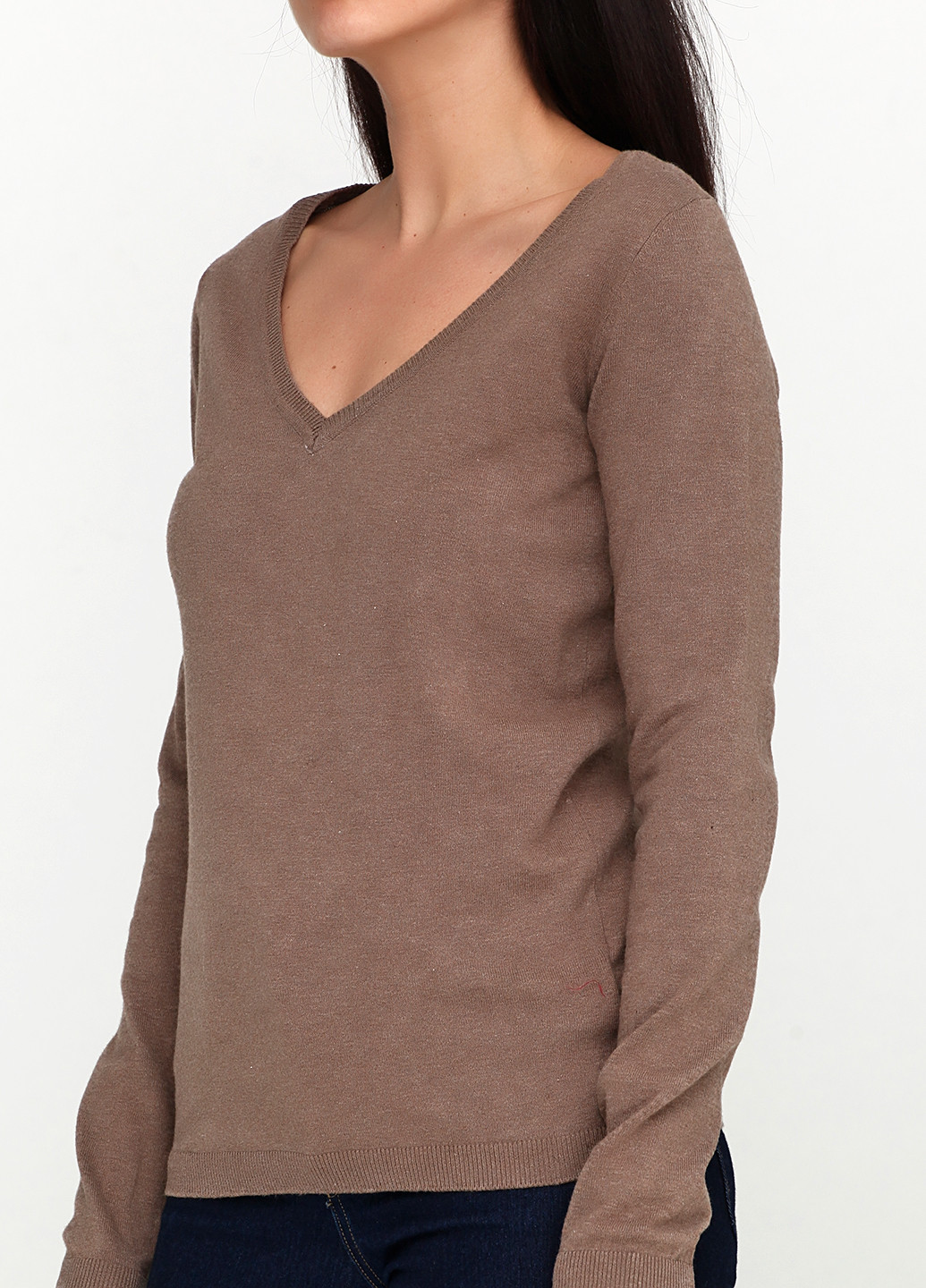Темно-коричневый демисезонный пуловер пуловер Colours