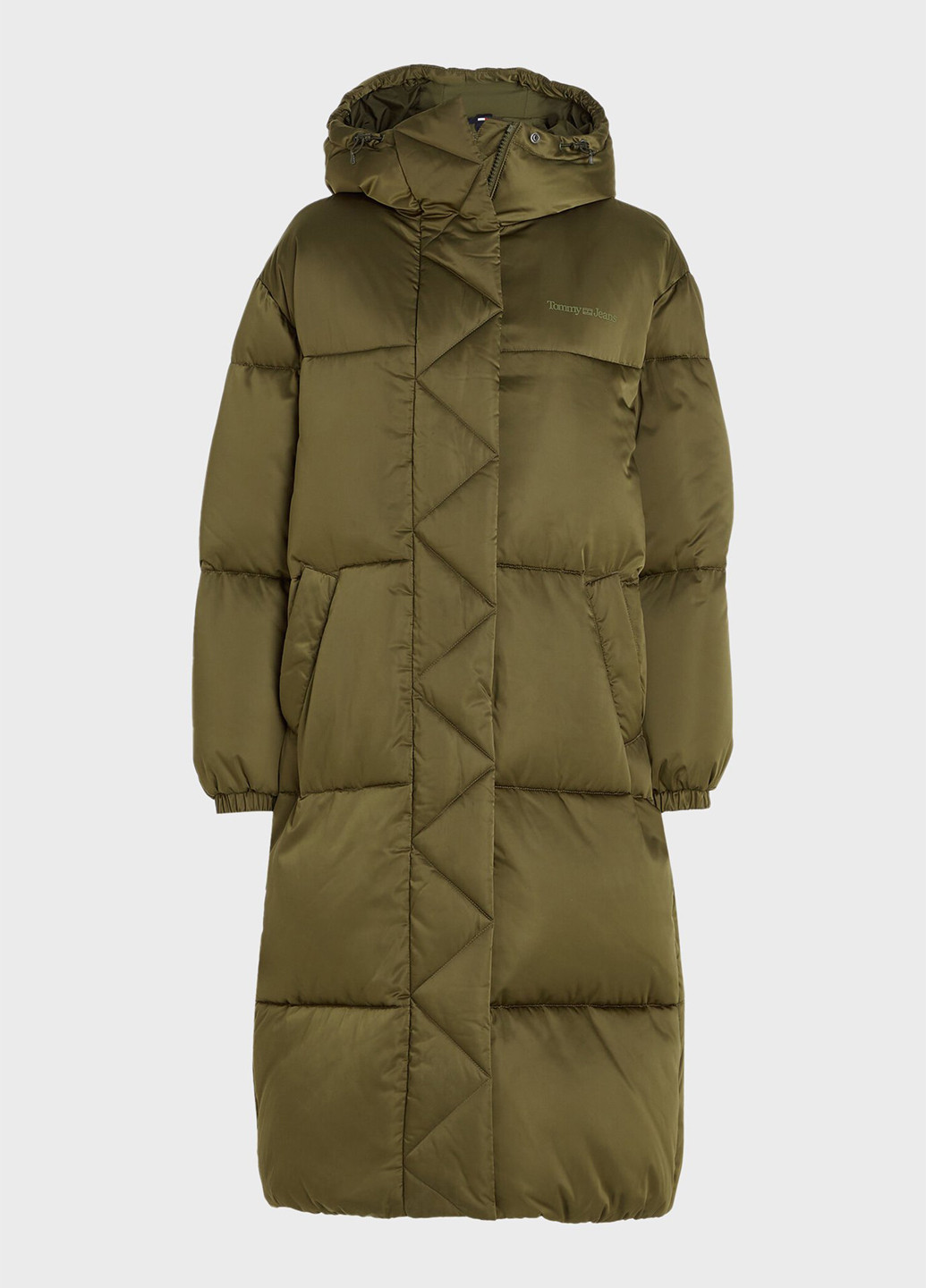 Зеленая зимняя куртка Tommy Jeans