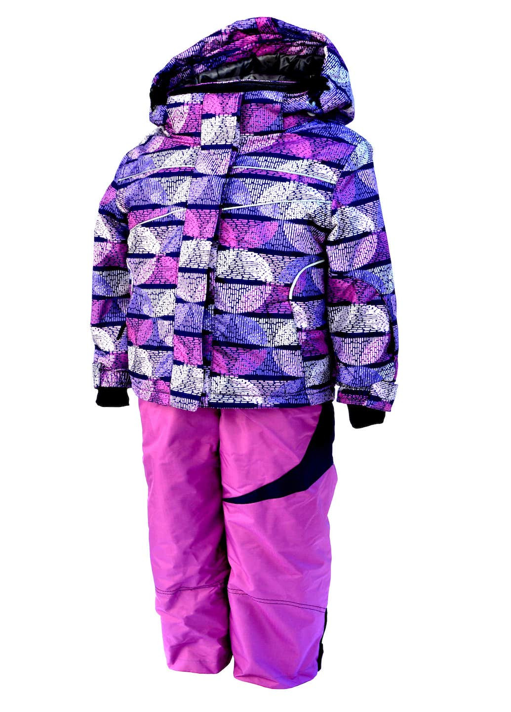 Фиолетовый зимний зимний костюм (куртка+полукомбинезон) из мембранной ткани Be easy