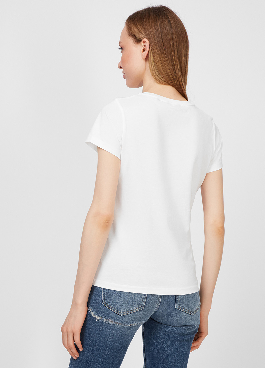 Белая летняя футболка Gant