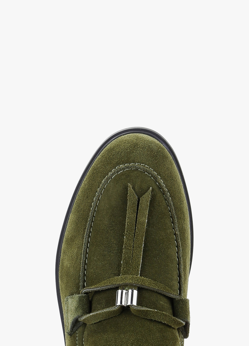 Le'BERDES Туфли лоферы зеленый з натуральная замша, украина — демисезон (370451893)