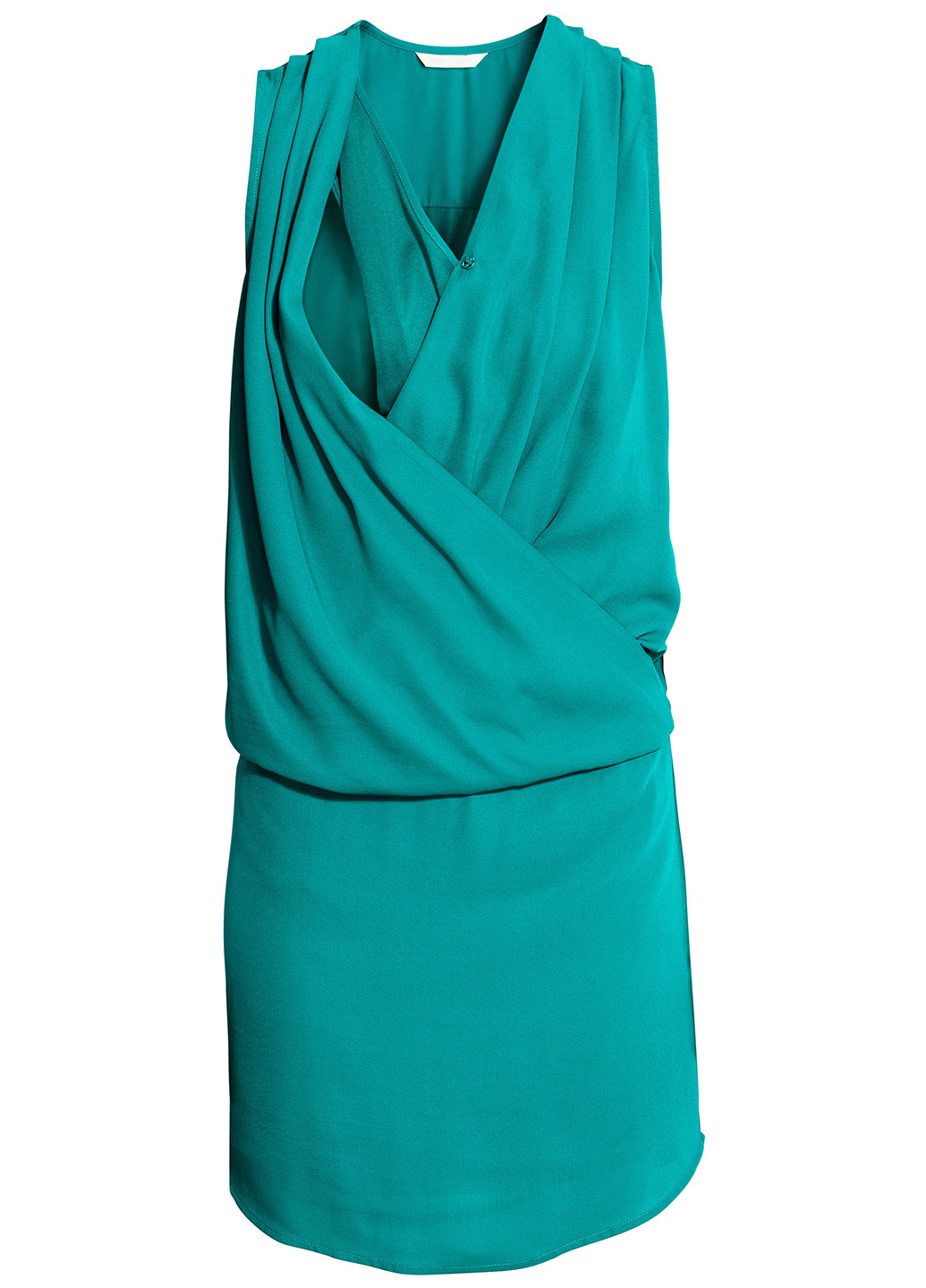 Бирюзовое кэжуал платье для кормящих на запах H&M однотонное