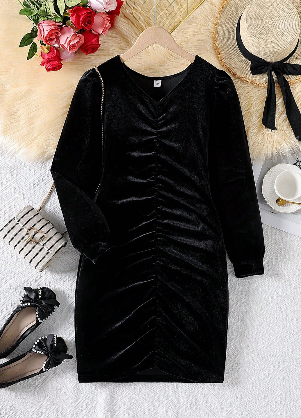 Чорна сукня SHEIN (329912734)