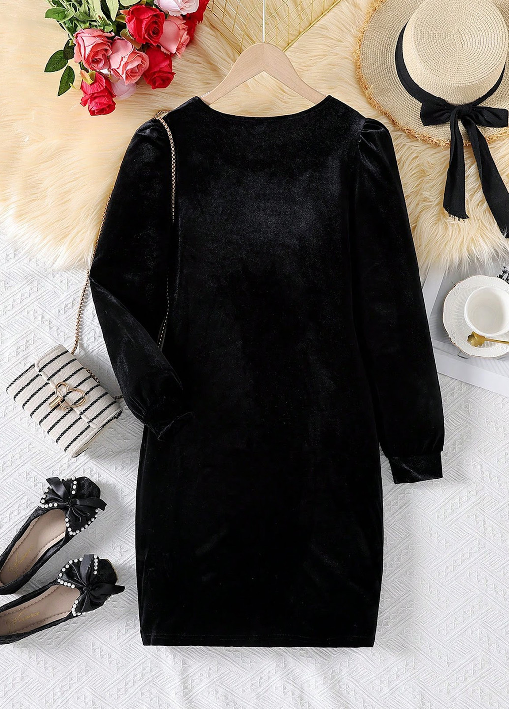 Чорна сукня SHEIN (329912734)