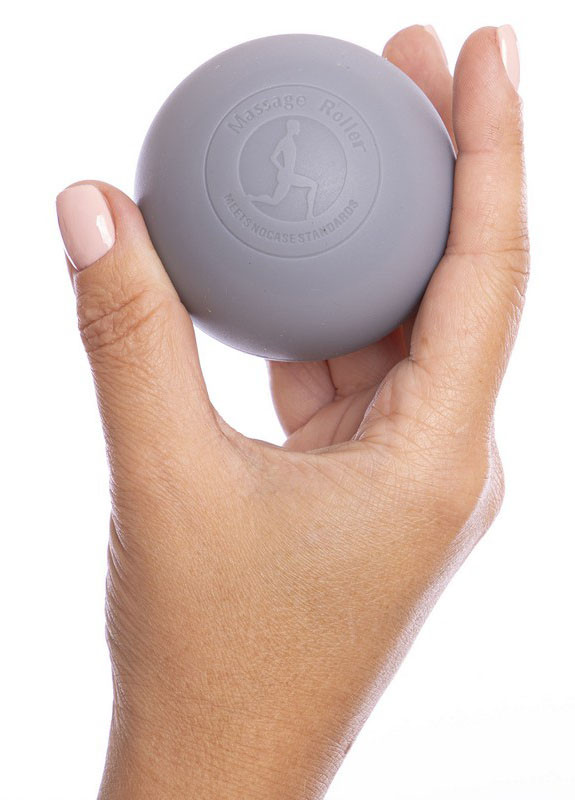 Массажный мячик 6.5 см серый (каучук) для миофасциального релиза и самомассажа EF-MM65-GR EasyFit (243205407)