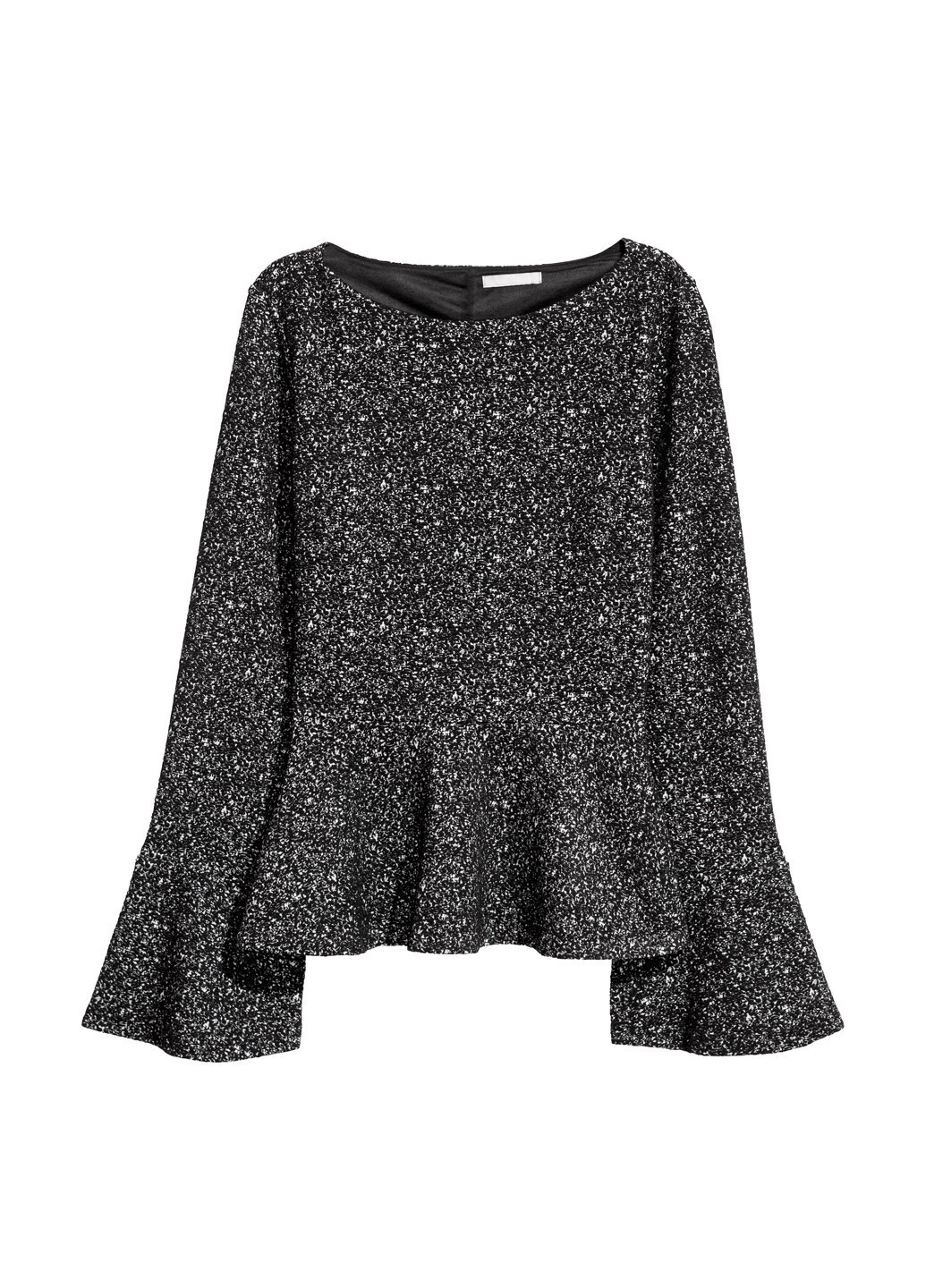 Чёрная блузка с баской H&M