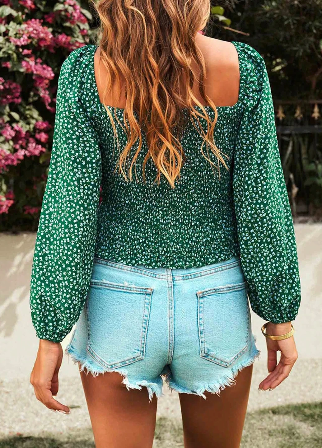 Зелёная блуза SHEIN